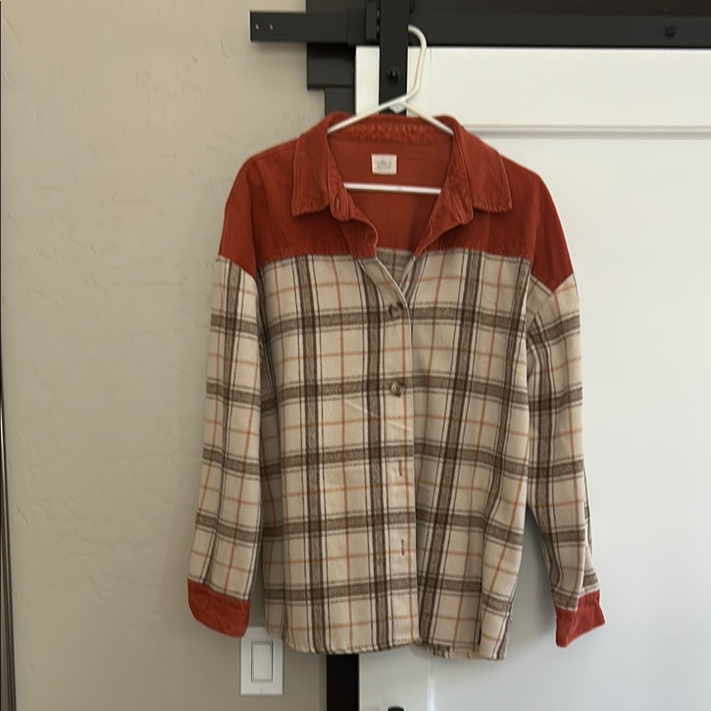 Plaid Shirt with Rust Accents